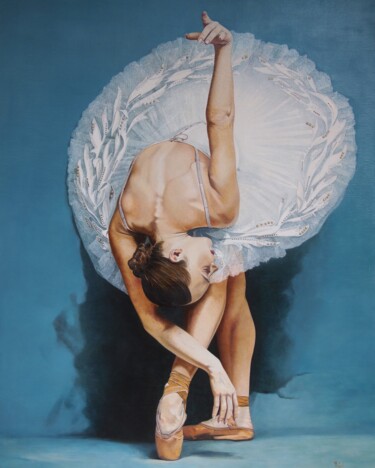 Schilderij getiteld "Ballerine 3" door Frederic Decas, Origineel Kunstwerk, Olie