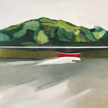 Painting titled "Horizon" by Claire Guyard Aschehoug, Original Artwork, Oil