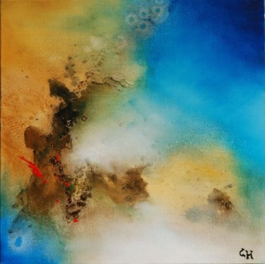 Painting titled "CARAIBE" by Claire Hamant, Original Artwork, Oil