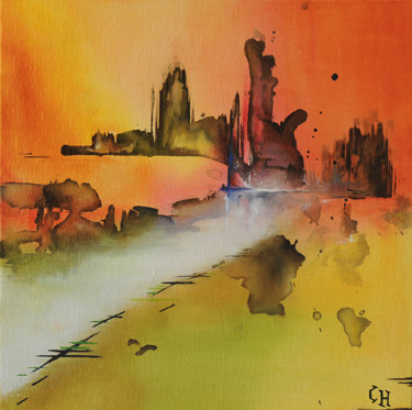 Peinture intitulée "SONGE" par Claire Hamant, Œuvre d'art originale, Huile