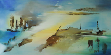 Peinture intitulée "PARCOURS" par Claire Hamant, Œuvre d'art originale, Huile