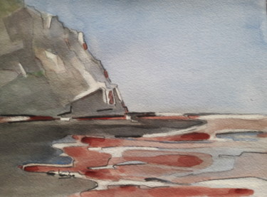 Malerei mit dem Titel "Marée" von Claire Lewis, Original-Kunstwerk, Aquarell