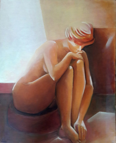 Painting titled "Bains" by Claire Lewis, Original Artwork, Oil