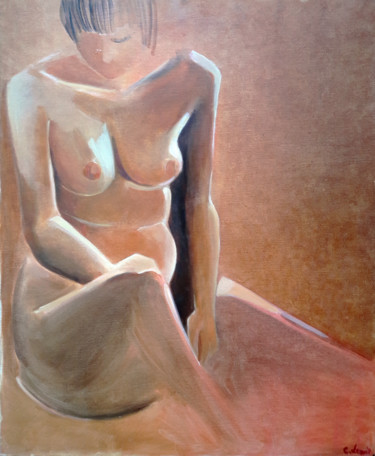 Painting titled "Aurore" by Claire Lewis, Original Artwork, Oil