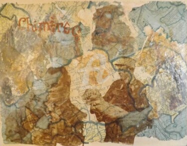 Collages intitulée "Chimeres" par Clairette Gras, Œuvre d'art originale