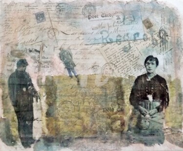 Collages intitulée "regrets" par Clairette Gras, Œuvre d'art originale