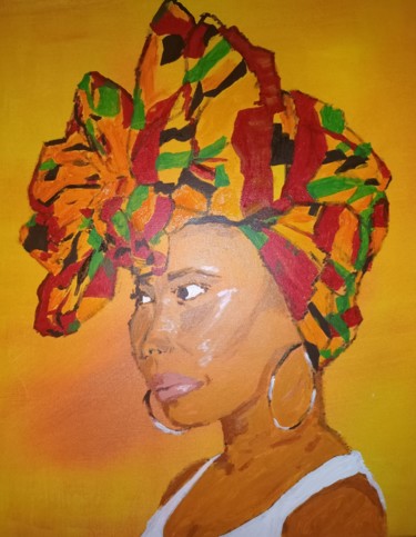 Painting titled "African women" by Enafrialc Art, Original Artwork, Acrylic