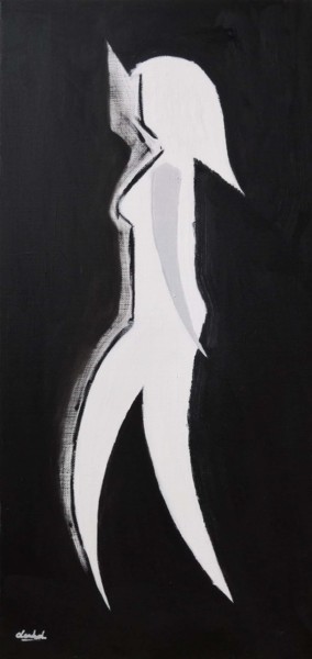 Peinture intitulée "L'étrangère au bras…" par Clara Lambert, Œuvre d'art originale, Huile