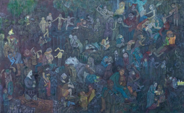 Pintura titulada "Misericórdia" por Clara Marina Moraes Dos Santos, Obra de arte original, Acrílico Montado en Bastidor de c…