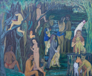 Pittura intitolato "O BOSQUE" da Clara Marina Moraes Dos Santos, Opera d'arte originale, Acrilico Montato su Telaio per bare…