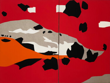 Картина под названием "Territoire 2" - Clara Ramirez Katz, Подлинное произведение искусства, Масло Установлен на Деревянная…
