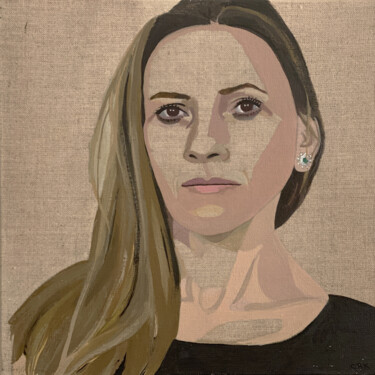 Peinture intitulée "Portrait de Frances…" par Clara Ramirez Katz, Œuvre d'art originale, Huile Monté sur Châssis en bois