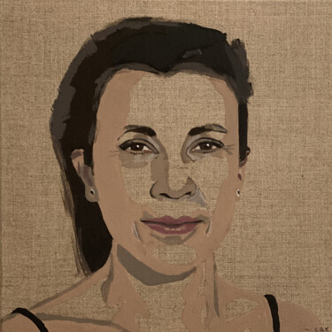 绘画 标题为“Portrait de Rossana” 由Clara Ramirez Katz, 原创艺术品, 油 安装在木质担架架上