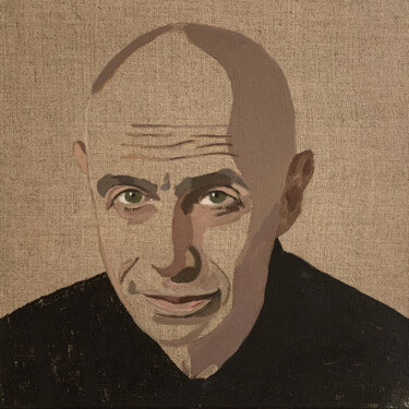 Schilderij getiteld "Portrait de Martin" door Clara Ramirez Katz, Origineel Kunstwerk, Olie Gemonteerd op Frame voor houten…