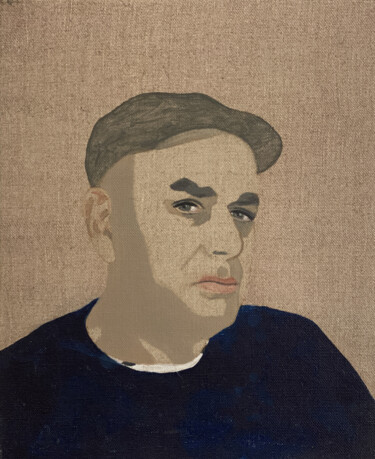 Schilderij getiteld "Portrait de Pierre 1" door Clara Ramirez Katz, Origineel Kunstwerk, Olie Gemonteerd op Frame voor houte…
