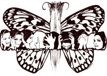 Disegno intitolato "farfalla" da Peposlady, Opera d'arte originale