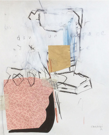 Tekening getiteld "vertige d'un jour" door Clara Harbadi, Origineel Kunstwerk, Acryl