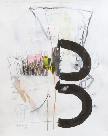 Картина под названием "Voici le mois de mai" - Clara Harbadi, Подлинное произведение искусства, Цветные карандаши