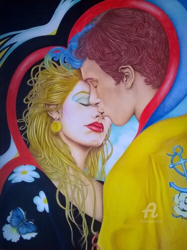 Pintura titulada "Innamorarsi - Serie…" por Clara De Santis, Obra de arte original, Pastel
