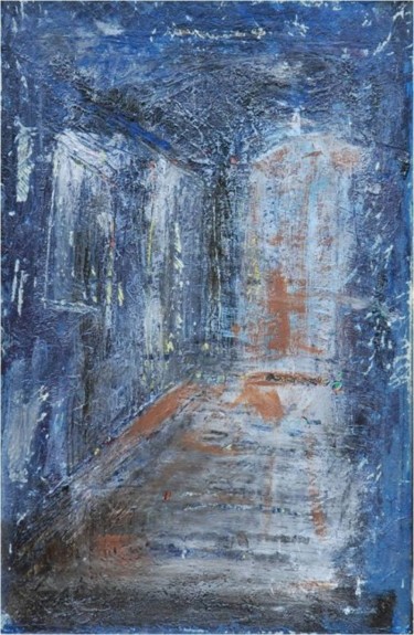Pintura titulada "El pasillo (30x19)" por Clara Vidal, Obra de arte original