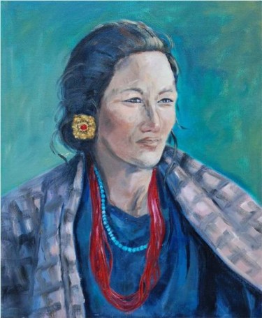 Pintura titulada "Mirada de mujer (61…" por Clara Vidal, Obra de arte original