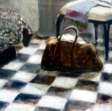 Pintura titulada "Room 1854 (70x70)" por Clara Vidal, Obra de arte original, Oleo