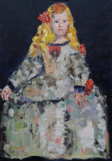 Pintura titulada "Menina (92x62)" por Clara Vidal, Obra de arte original