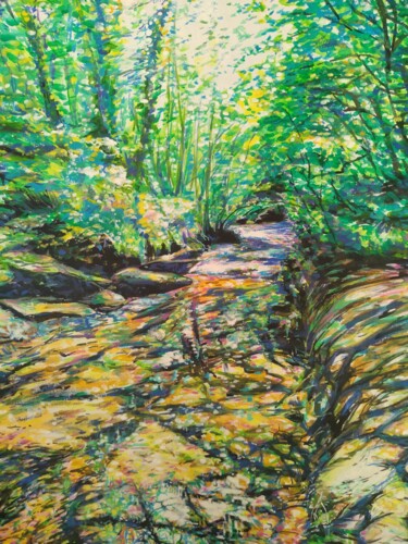 Картина под названием "The River of Enchan…" - Clare Wrench, Подлинное произведение искусства, Акрил