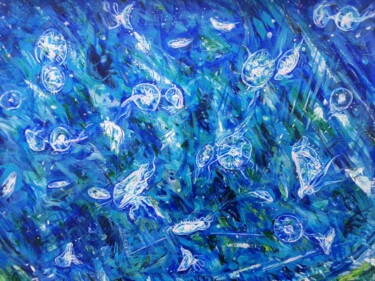 Painting titled "Spectre" by Clare Wrench, Original Artwork, Acrylic
