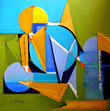 Painting titled "Perception and Abst…" by Clari Netzer, Original Artwork, Oil Mounted on Wood Stretcher frame