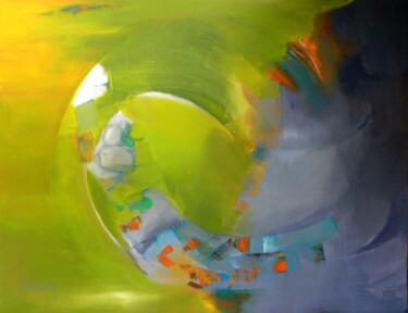 Картина под названием "The Bridge" - Clari Netzer, Подлинное произведение искусства, Масло Установлен на Деревянная рама для…