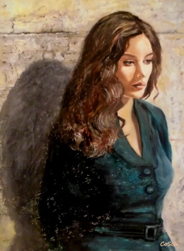Painting titled "A moment alone" by Corina Schröder, Original Artwork, Oil