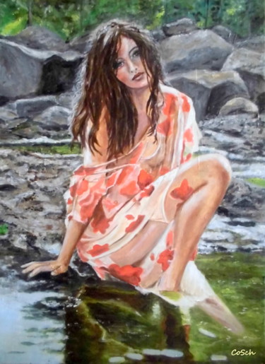 Картина под названием "Clear water" - Corina Schröder, Подлинное произведение искусства, Масло