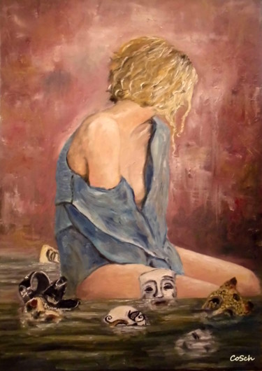 Painting titled "The last act" by Corina Schröder, Original Artwork, Oil