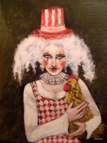 Painting titled "Harlequin" by Corina Schröder, Original Artwork, Acrylic