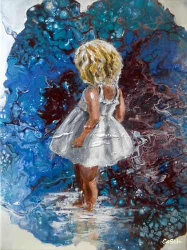 Painting titled "Water joy" by Corina Schröder, Original Artwork, Acrylic