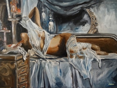 Pittura intitolato "Nude painting" da Corina Schröder, Opera d'arte originale, Olio