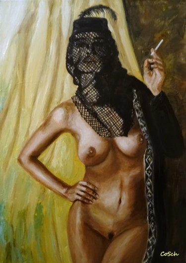 Painting titled "Incognito" by Corina Schröder, Original Artwork, Oil