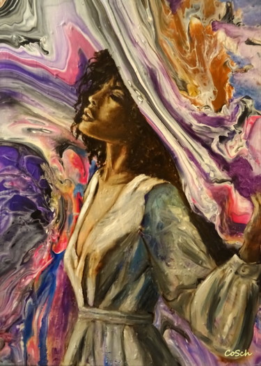 Malerei mit dem Titel "Colourful dream" von Corina Schröder, Original-Kunstwerk, Öl