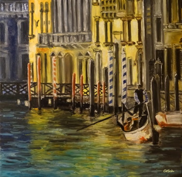 Pittura intitolato "The magic of Venice" da Corina Schröder, Opera d'arte originale, Olio