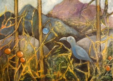 Malerei mit dem Titel "Forest of pearls" von Corina Schröder, Original-Kunstwerk, Acryl