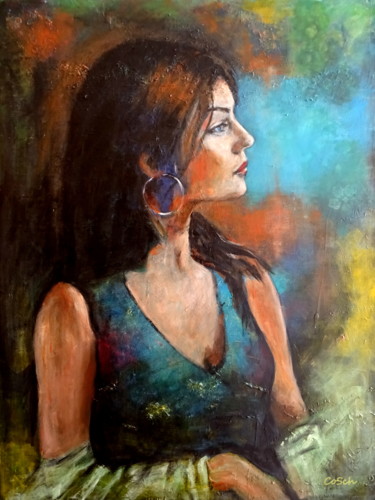 Painting titled "Mesmerized" by Corina Schröder, Original Artwork, Acrylic