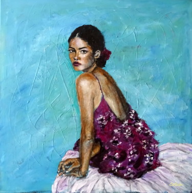 Malerei mit dem Titel "Flamenco mood" von Corina Schröder, Original-Kunstwerk, Acryl