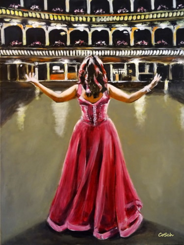 Painting titled "The show must go on" by Corina Schröder, Original Artwork, Acrylic