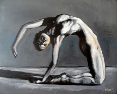 Painting titled "Shades of grey" by Corina Schröder, Original Artwork, Acrylic