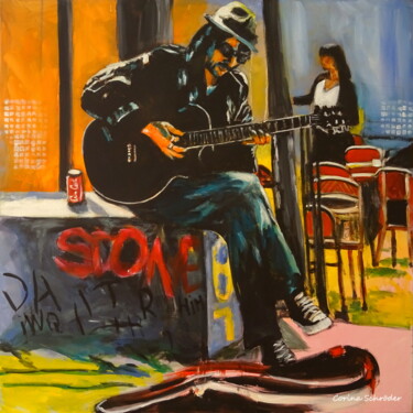Painting titled "Rockstar" by Corina Schröder, Original Artwork, Acrylic