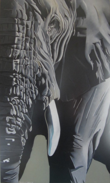 绘画 标题为“L'éléphant” 由Clara Truffaut, 原创艺术品, 粉彩