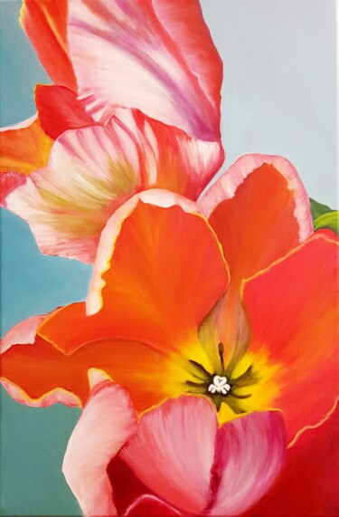 Painting titled "Tulpen" by Clarissa Ihly, Original Artwork, Oil
