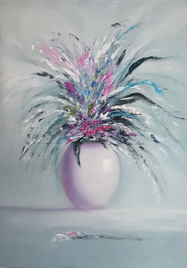 Painting titled "Blumenstrauß" by Clarissa Ihly, Original Artwork, Oil