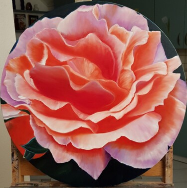 Peinture intitulée "Rose" par Clarissa Ihly, Œuvre d'art originale, Huile
